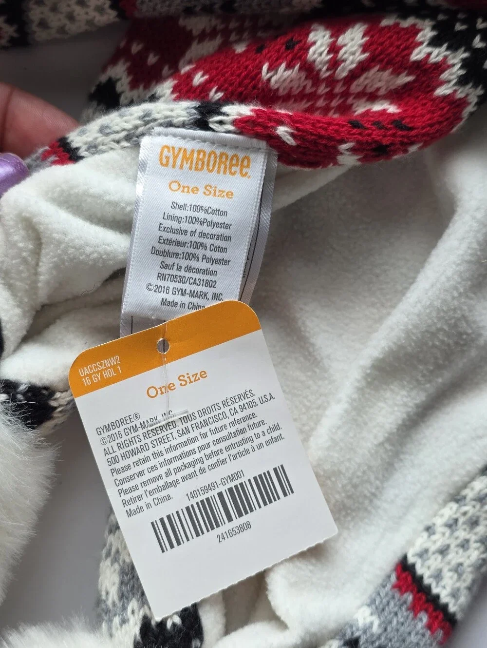 Gymboree Scarf Kids Red Black Gray NWT